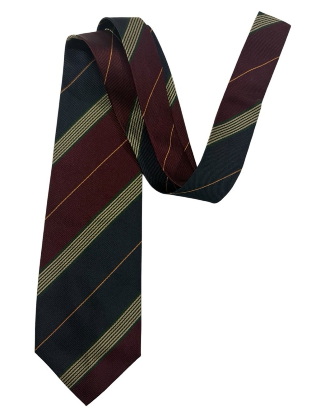 Gianfranco Ferre Silk Tie Italy Regimental Stripe Como